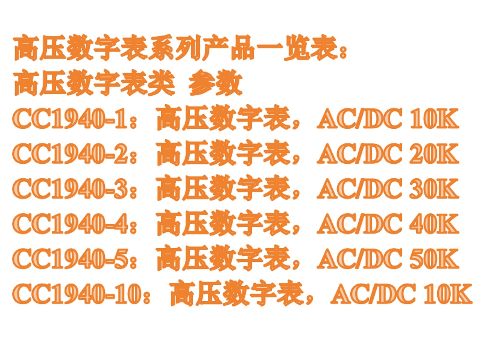 高压数字表 型号:CC1940-5库号：M411493